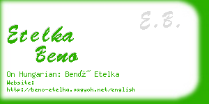 etelka beno business card